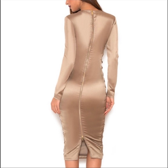 House of CB Makara dress, satin tide up dress - Picture 2 of 4